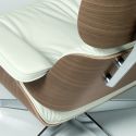 Vitra Eames Lounge Chair & Ottoman - White Pigmented Walnut