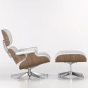 Vitra Eames Lounge Chair & Ottoman - White Pigmented Walnut