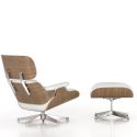 Vitra Eames Lounge Chair & Ottoman - White Pigmented Walnut