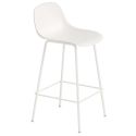 Muuto Fiber Recycled Bar / Counter Stool - Tube Base with Back