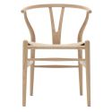 Carl Hansen & Son CH24 Wishbone Chair, White Oiled Oak, Natural Papercord