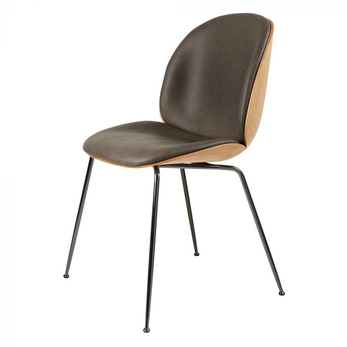 Gubi Beetle Chair - Front Upholstery - Metal Leg Base - Veneer Shell 