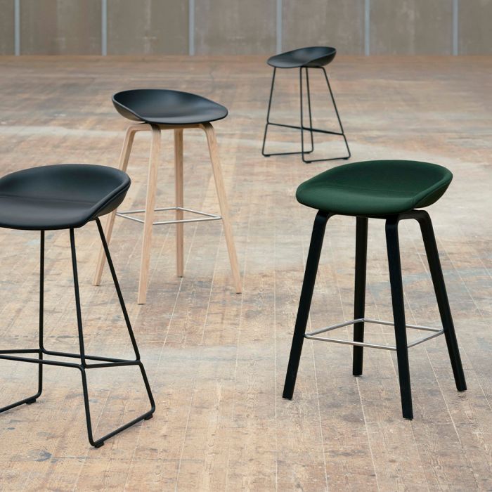HAY About A Stool AAS39 - Steel Base, Upholstered