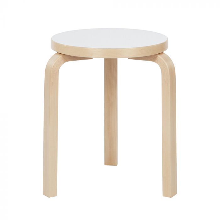 Artek Stool 60 - White Laminate