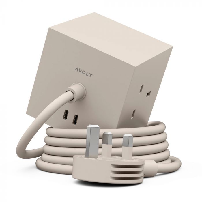 AVOLT Square 1 UK Power Extension Lead - Nomad Sand