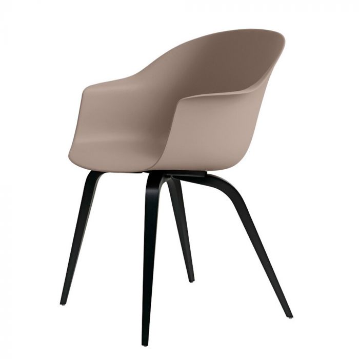 Gubi Bat Dining Chair - Wooden Leg Base