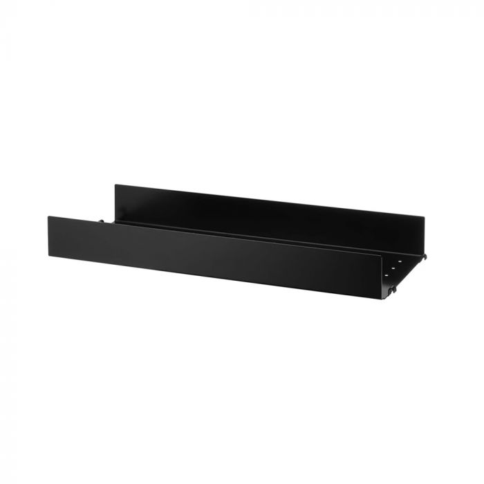 String Metal Shelf High Edge - 58x20, Black