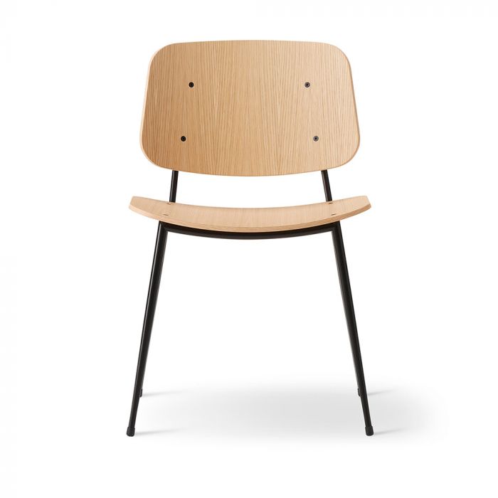 Wooden chair cheap with steel legs