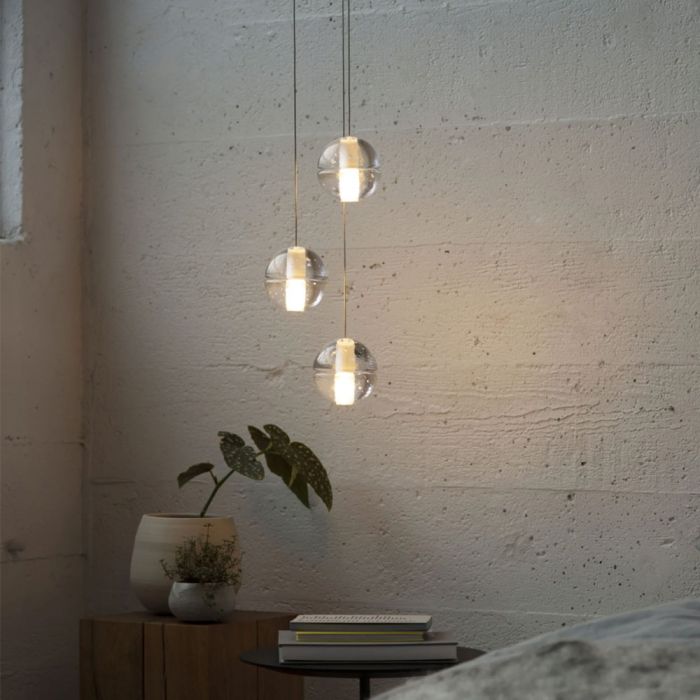 Bocci 14.03 Random Pendant - Clear & White