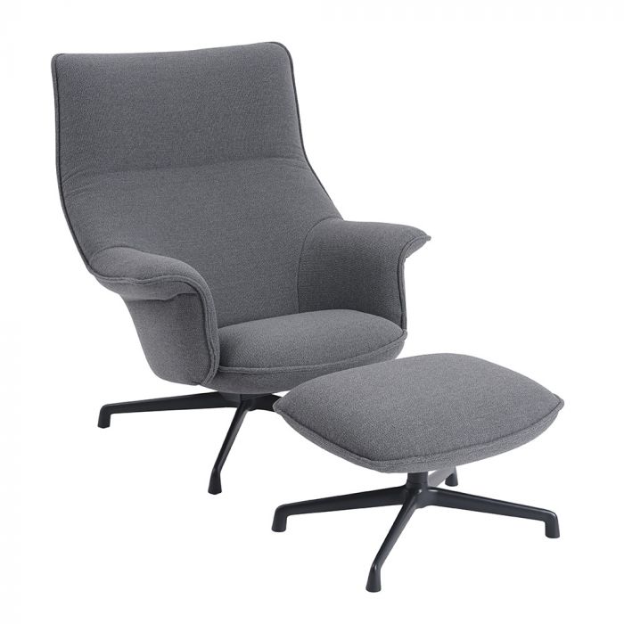 Muuto Doze Lounge Chair & Ottoman - Swivel Base