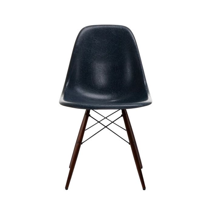 Vitra Eames DSW Fiberglass Chair, Navy Blue