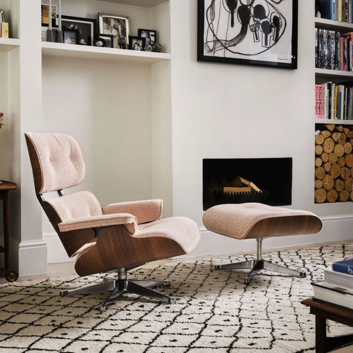 Vitra Eames Lounge Chair & Ottoman - Nubia Fabric