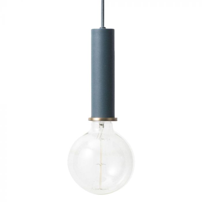 Ferm Living Collect Socket Pendant High Dark Blue