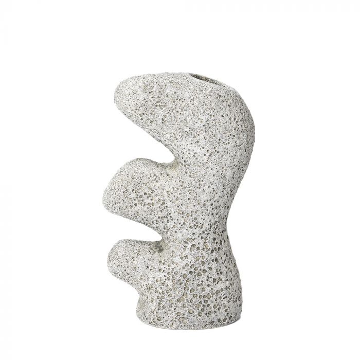 Ferm Living Yara Vase - Small, Grey Pumice