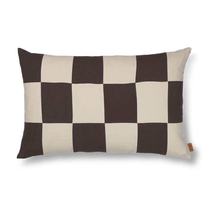 Ferm Living Fold Patchwork Cushion - Coffee