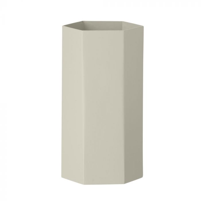 Ferm Living Hexagon Light Grey Vase | Utility Design UK
