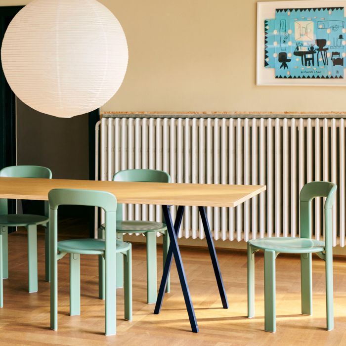 Hay Loop Stand Rectangular Dining Table - Wooden Tabletop