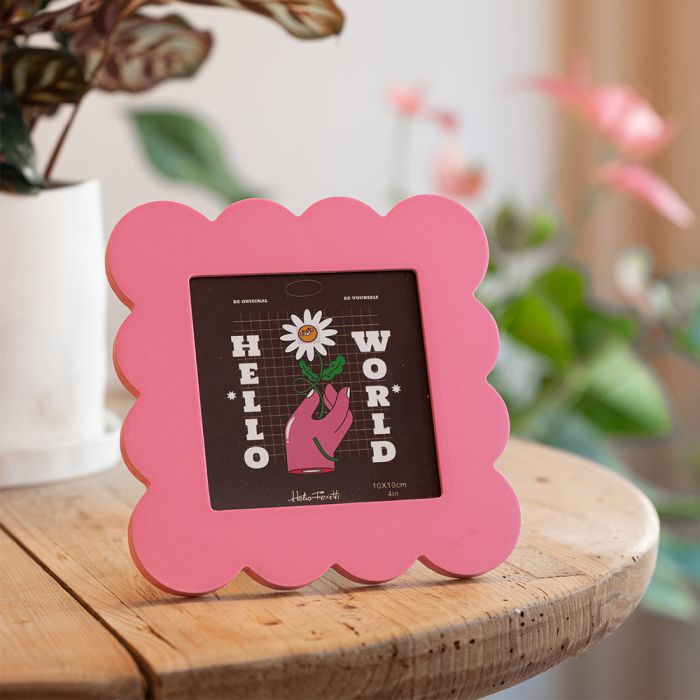 Petal Photo Frame 15x15cm - Pink