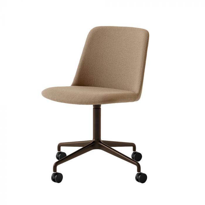&Tradition Rely Chair HW23 - Upholstered Swivel With Castor Base