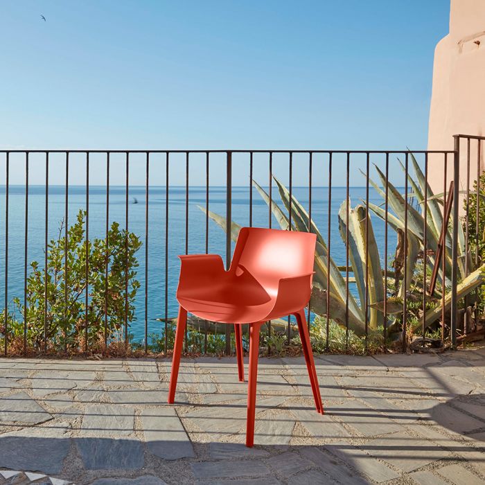 Kartell Piuma Armchair, Rusty Orange