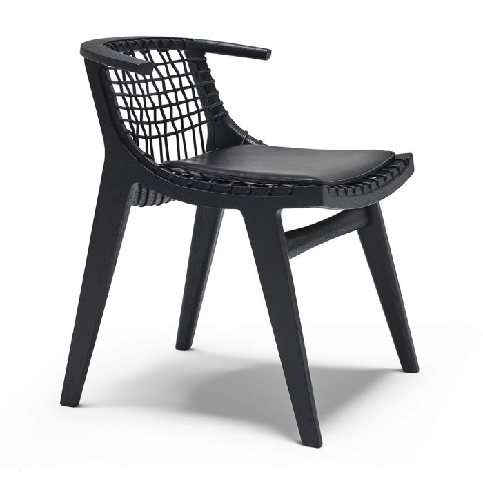 Knoll Klismos Chair with Woven Back