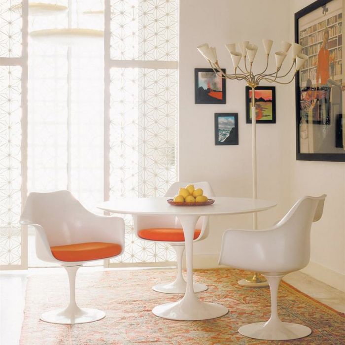 Knoll Saarinen Tulip Armchair With Seat Cushion Utility Design