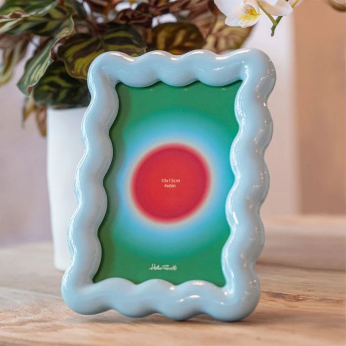 Wave Photo Frame 13x18cm - Light Blue