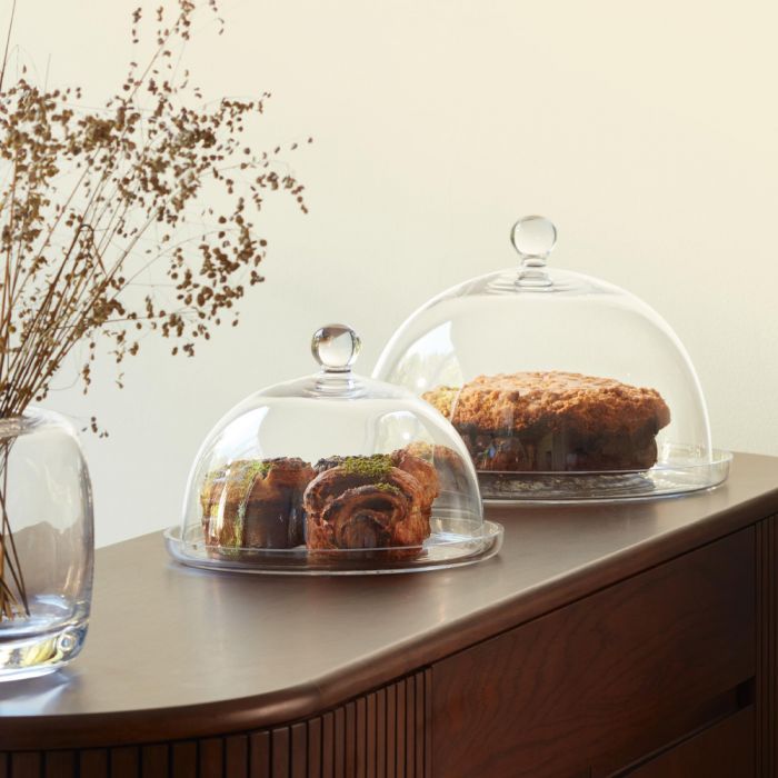 LSA Vienna Clear Glass Dome & Plate 33cm