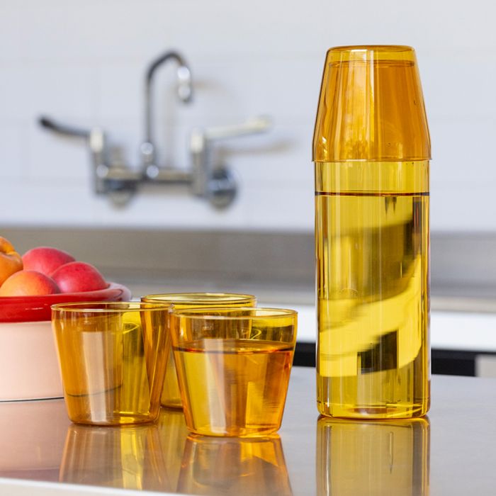 NINE Milk Carafe & 2 Glasses Set, Yellow