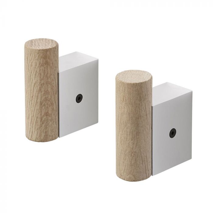 Muuto Attach Coat Hook Aluminium & Oak