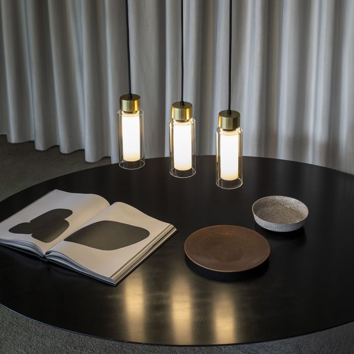 Tooy Osman 560.21 Pendant - Brushed Brass/Clear Glass