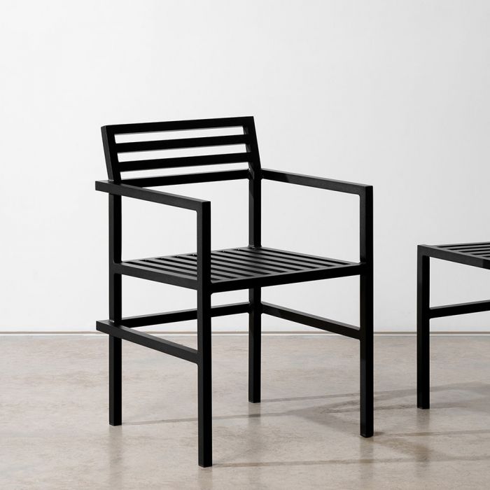 NINE 19 Outdoors Dining Armchair - Black