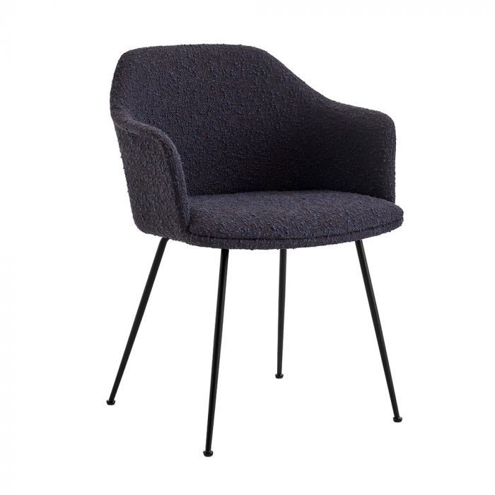 &Tradition Rely Chair HW36 - Upholstered with Seat Cushion, Arms and Tube Base