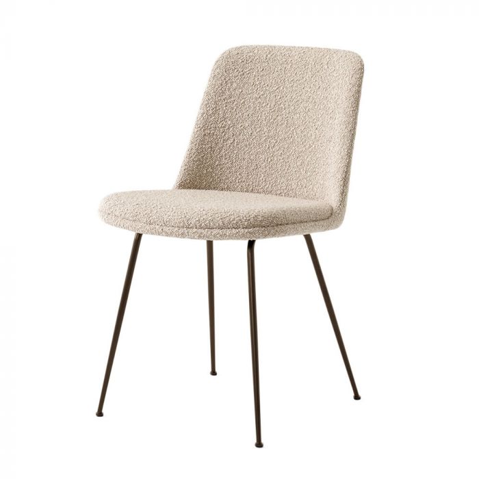 &Tradition Rely Chair HW9 - Upholstered with Seat Cushion and Tube Base