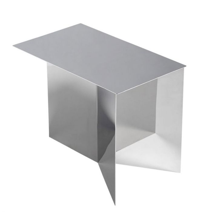 HAY Slit Table - Oblong, Polished Stainless Steel