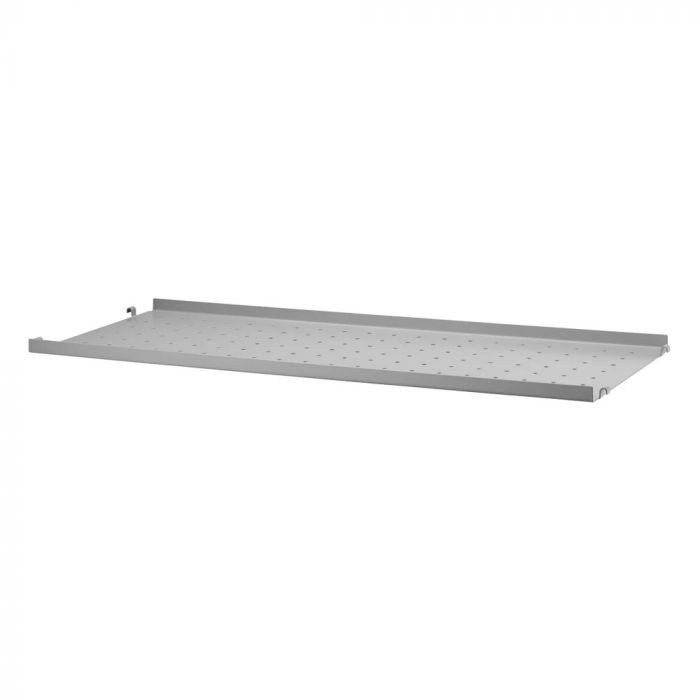 String Shelving Low Edge Metal Shelf - 78 x 30cm, Grey
