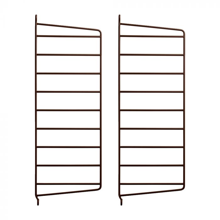 String Shelving Wall Side Panels, 50x20cm, 2 Pack, Brown