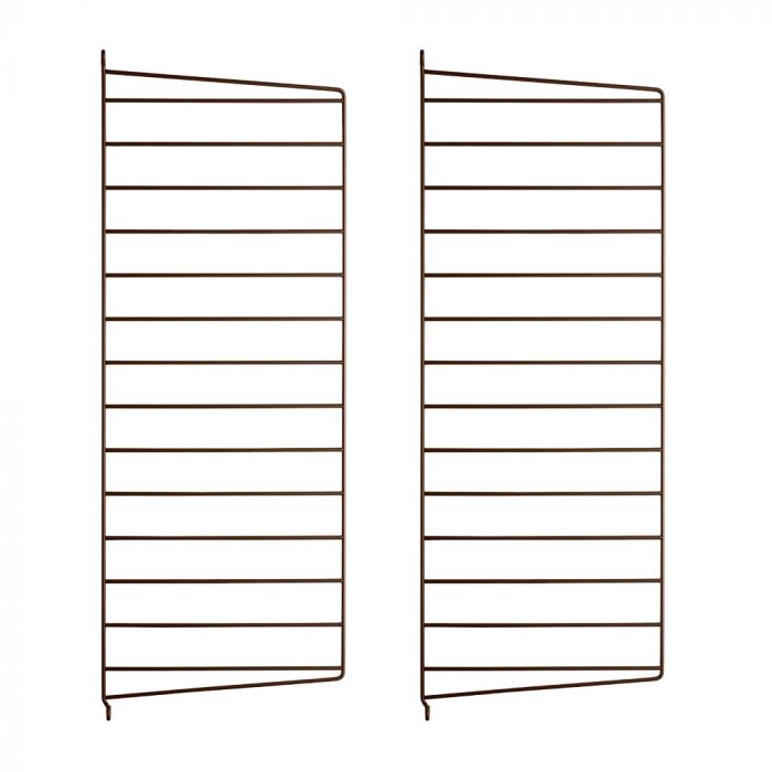 String Shelving Wall Side Panel, 75x30cm, 2 Pack, Brown