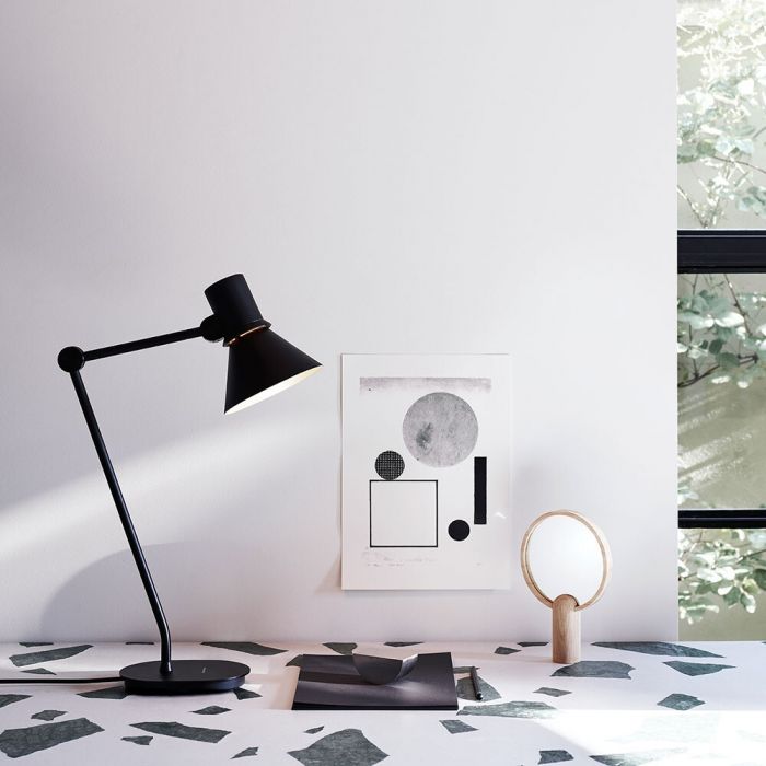 Anglepoise Type 80 Desk Lamp Matte Black Utility Design UK