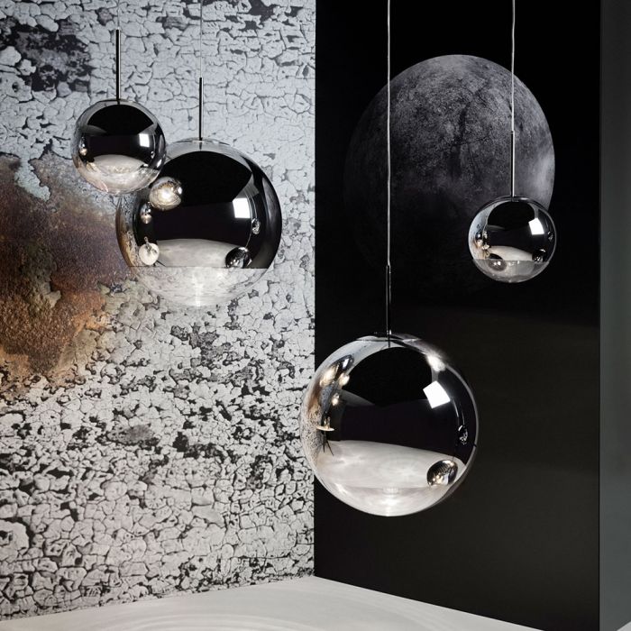 Tom Dixon Mirror Ball Pendant Light - Chrome