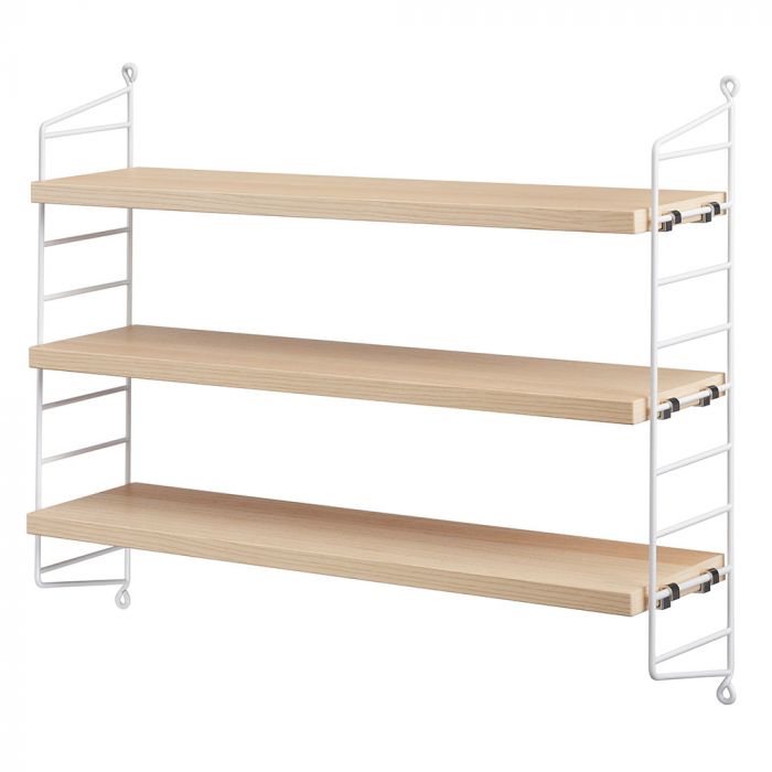 String Pocket Shelving - Ash White