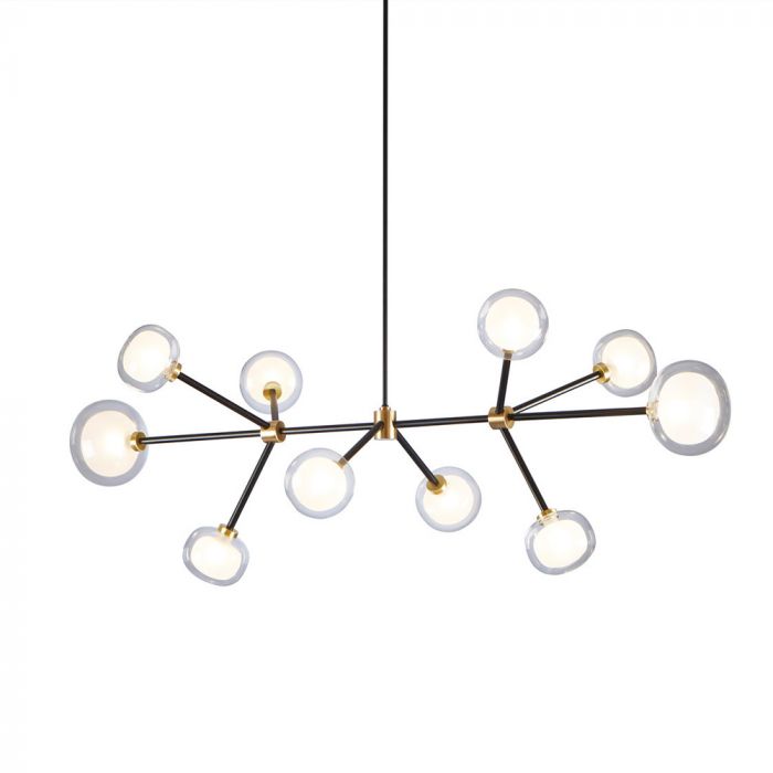 Tooy Nabila 552.10 Pendant - Brushed Brass/Clear Glass