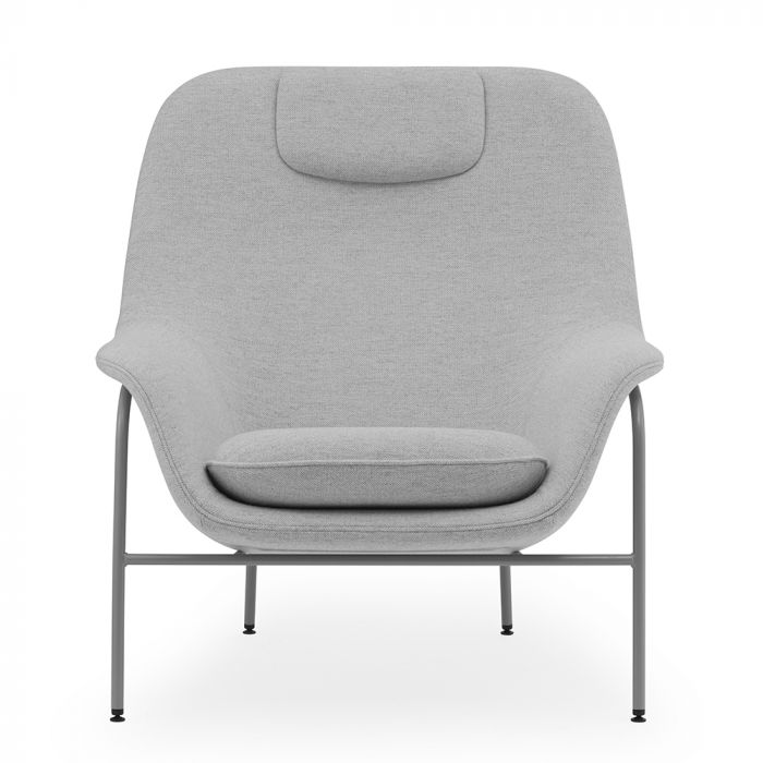Normann Copenhagen Drape Lounge Chair, High - Steel Leg
