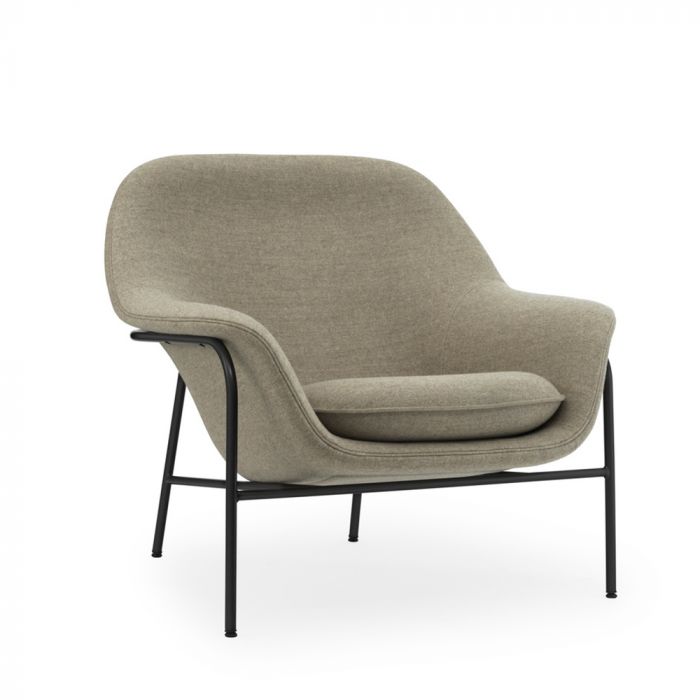 Normann Copenhagen Drape Lounge Chair, Low - Steel Leg