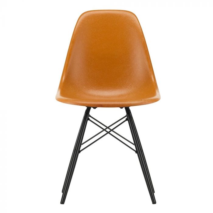 Vitra Eames DSW Fiberglass Chair, Ochre Dark