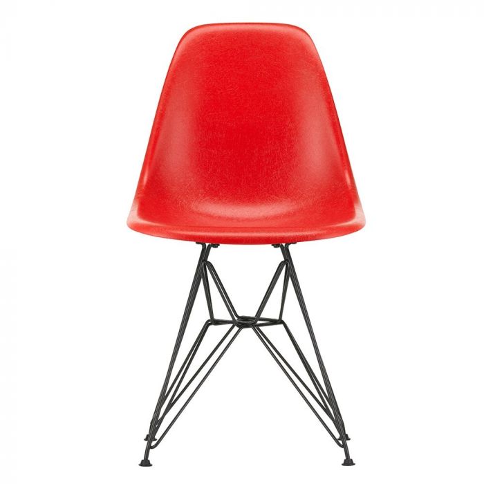 Vitra Eames DSR Fiberglass Chair, Classic Red