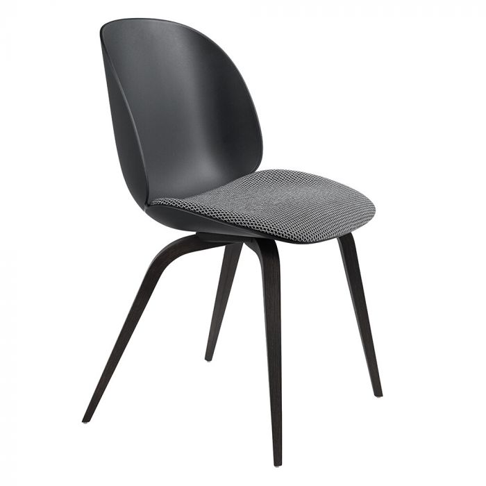 Gubi Beetle Dining Chair - Seat Upholstery - Wooden Leg Base