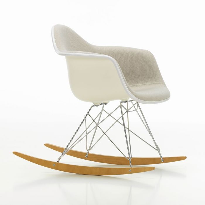 Vitra Eames RAR Plastic Upholstered Rocking Chair
