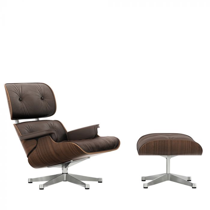 Vitra Eames Lounge Chair & Ottoman - Black Pigmented Walnut