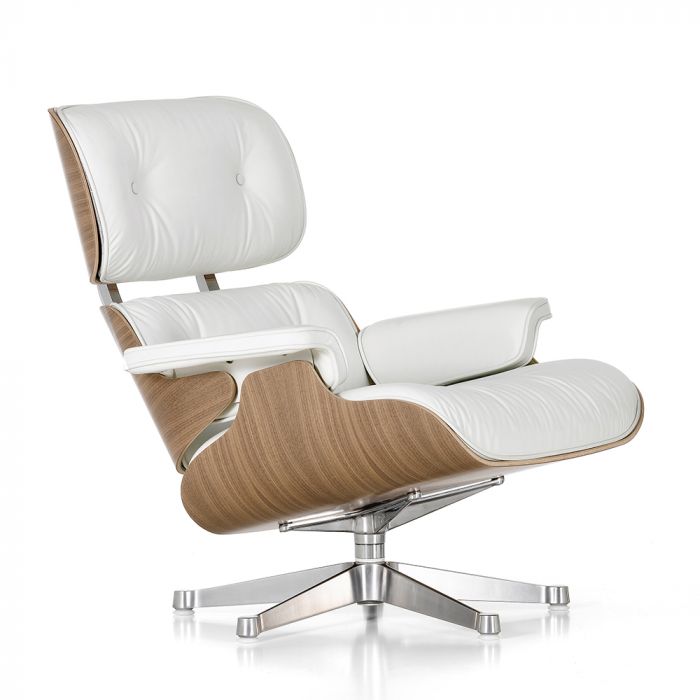 Vitra Eames Lounge Chair - White Pigmented Walnut